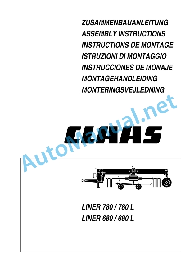 Claas Liner 780 (604) Swathers Assembly Instruction EN 3 Claas Liner 780 (604) Swathers Assembly Instruction EN - Image 3