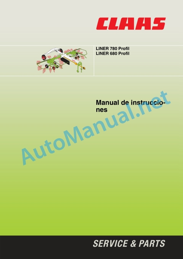 Claas Liner 780 (604) Swathers Operator Manual ES 3 Claas Liner 780 (604) Swathers Operator Manual ES - Image 3