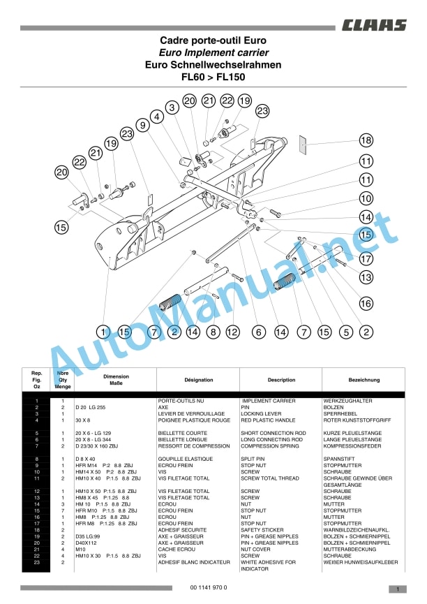 Claas Manubal (B96) Tractors Assembly Instruction EN 18 Claas Manubal (B96) Tractors Assembly Instruction EN - Image 18