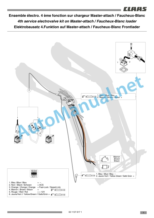 Claas Manubal (B96) Tractors Assembly Instruction EN 6 Claas Manubal (B96) Tractors Assembly Instruction EN - Image 6