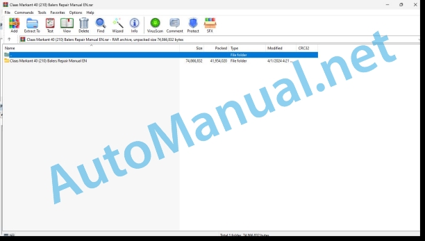 Claas Markant 40 (210) Balers Repair Manual EN 1 Claas Markant 40 (210) Balers Repair Manual EN