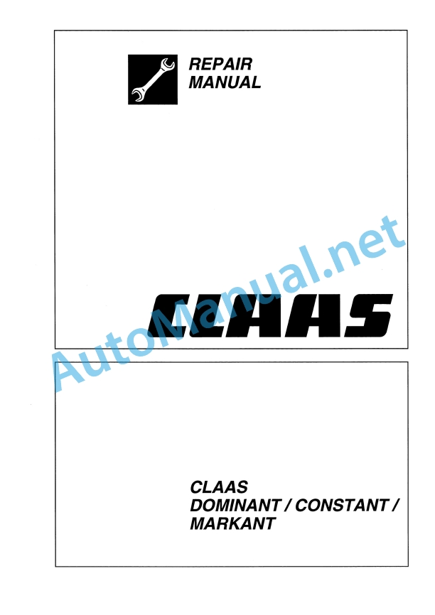 Claas Markant 45 (290) Balers Repair Manual EN 2 Claas Markant 45 (290) Balers Repair Manual EN - Image 2