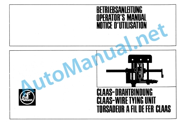 Claas Markant 55 (028) Balers Operator Manual EN 2 Claas Markant 55 (028) Balers Operator Manual EN - Image 2