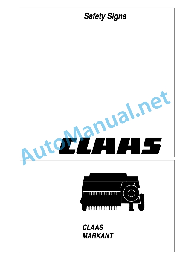 Claas Markant 65 (041) Balers Operator Manual EN 4 Claas Markant 65 (041) Balers Operator Manual EN - Image 4