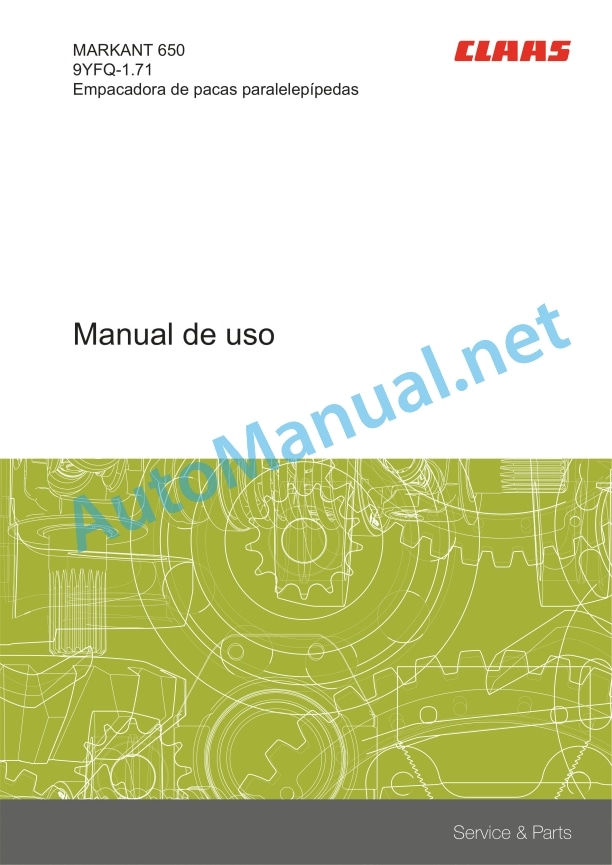Claas Markant 650 (776) Baler Operator Manual ES 2 Claas Markant 650 (776) Baler Operator Manual ES - Image 2