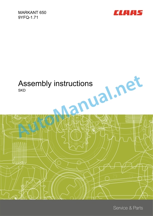 Claas Markant 650 (776) Balers Assembly Instruction EN 8 Claas Markant 650 (776) Balers Assembly Instruction EN - Image 8