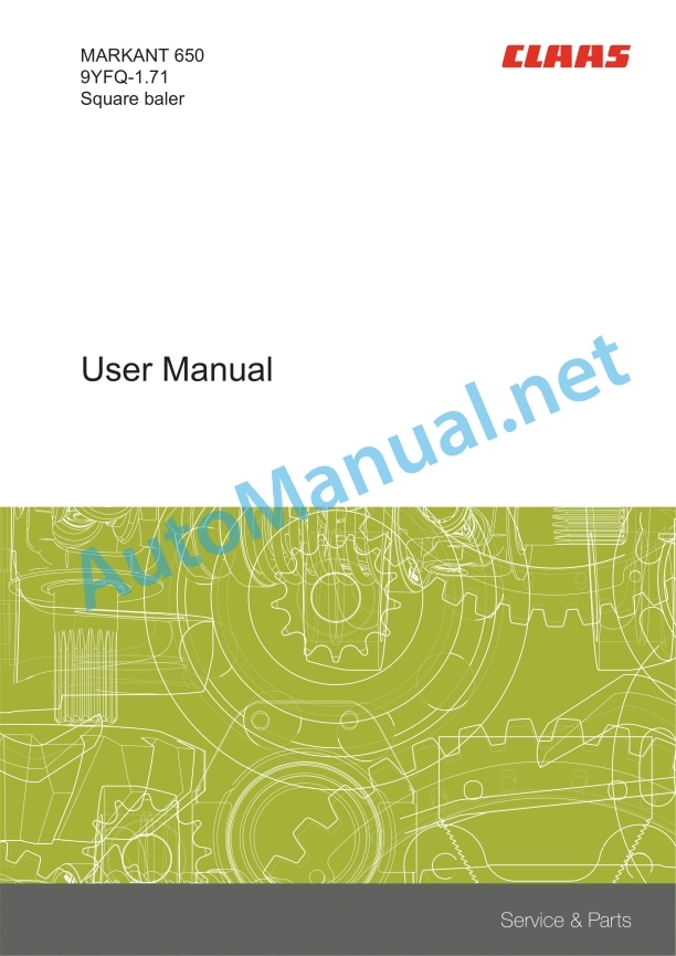 Claas Markant 650 (776) Balers Operator Manual EN 3 Claas Markant 650 (776) Balers Operator Manual EN - Image 3