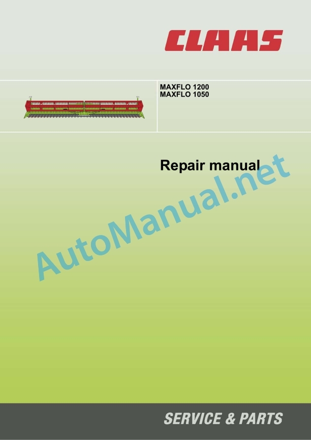 Claas Maxflo 1200-1050 (537) Combines Repair Manual EN 2 Claas Maxflo 1200-1050 (537) Combines Repair Manual EN - Image 2