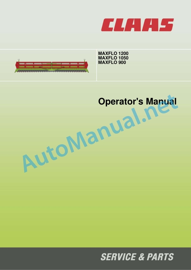 Claas Maxflo 1200 (538) Combines Operator Manual EN 2 Claas Maxflo 1200 (538) Combines Operator Manual EN - Image 2