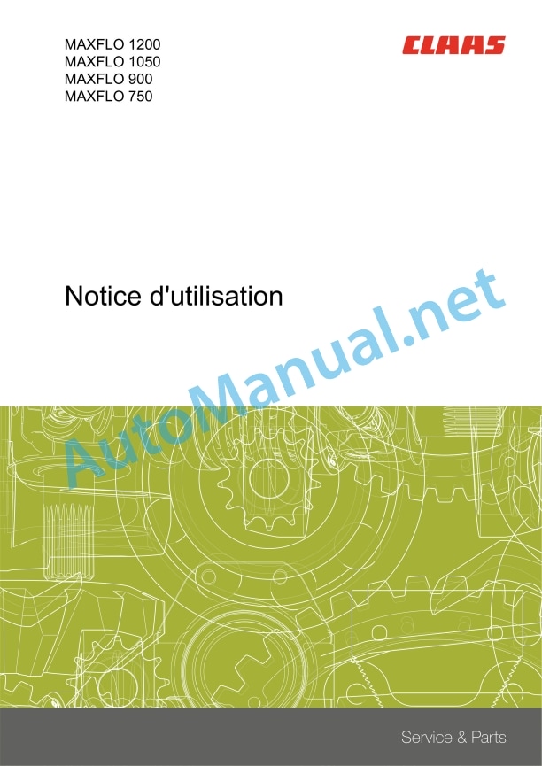 Claas Maxflo 1200 (538) Combines Operator Manual FR 2 Claas Maxflo 1200 (538) Combines Operator Manual FR - Image 2