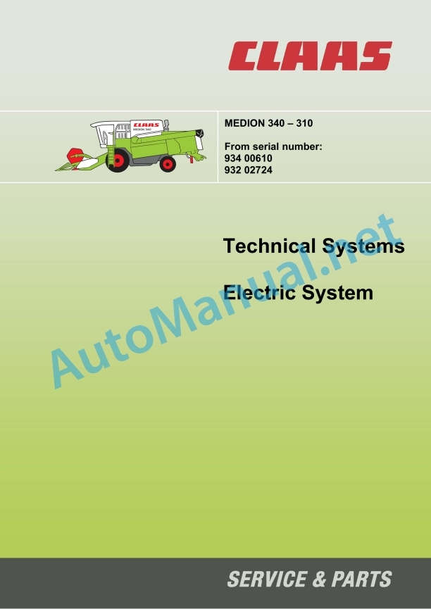 Claas Medion 330-310 (932) Combines Technical System EN 3 Claas Medion 330-310 (932) Combines Technical System EN - Image 3