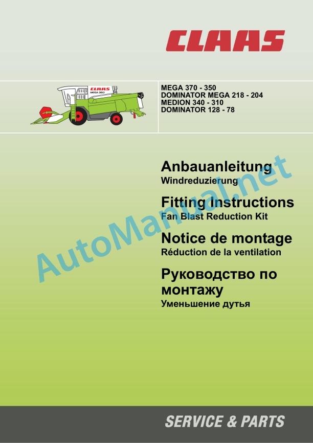 Claas Medion 340 (934) Combines Assembly Instruction EN 10 Claas Medion 340 (934) Combines Assembly Instruction EN - Image 10