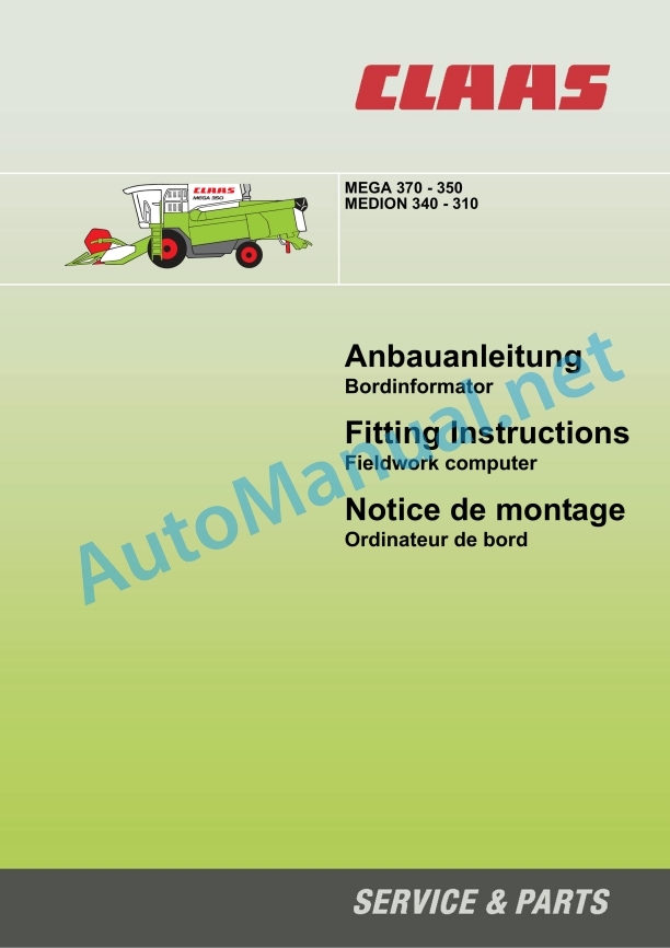 Claas Medion 340 (934) Combines Assembly Instruction EN 15 Claas Medion 340 (934) Combines Assembly Instruction EN - Image 15