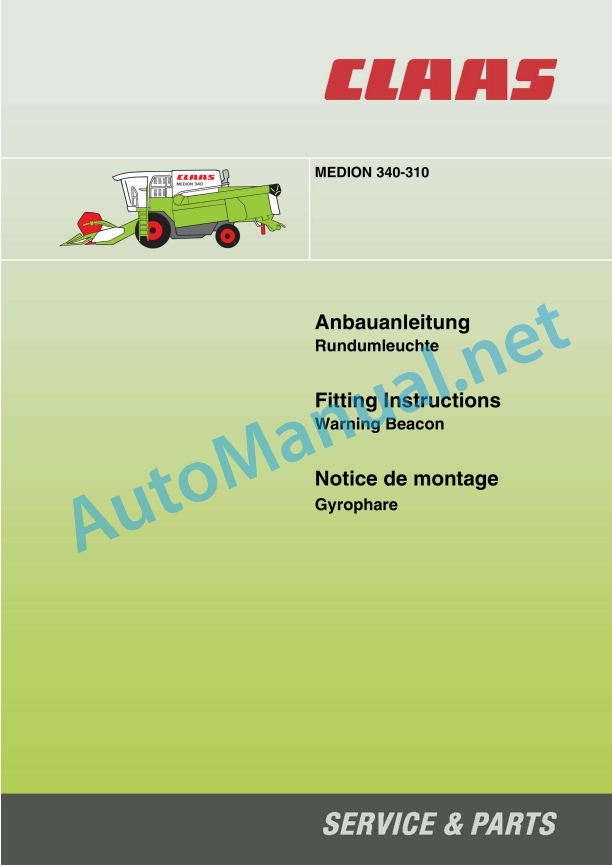 Claas Medion 340 (934) Combines Assembly Instruction EN 17 Claas Medion 340 (934) Combines Assembly Instruction EN - Image 17