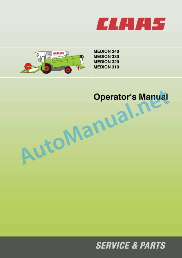 Claas Medion 340 (934) Combines Operator Manual EN 3 Claas Medion 340 (934) Combines Operator Manual EN - Image 3