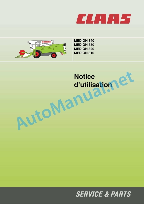 Claas Medion 340 (934) Combines Operator Manual FR 2 Claas Medion 340 (934) Combines Operator Manual FR - Image 2