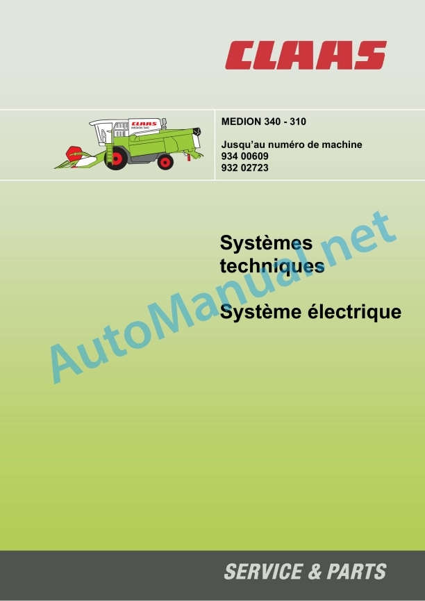 Claas Medion 340 (934) Combines Technical System FR 5 Claas Medion 340 (934) Combines Technical System FR - Image 5