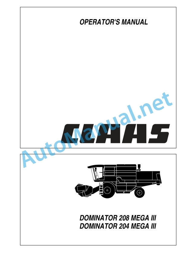Claas Mega 204 203 (935) Combines Operator Manual EN 5 Claas Mega 204 203 (935) Combines Operator Manual EN - Image 5