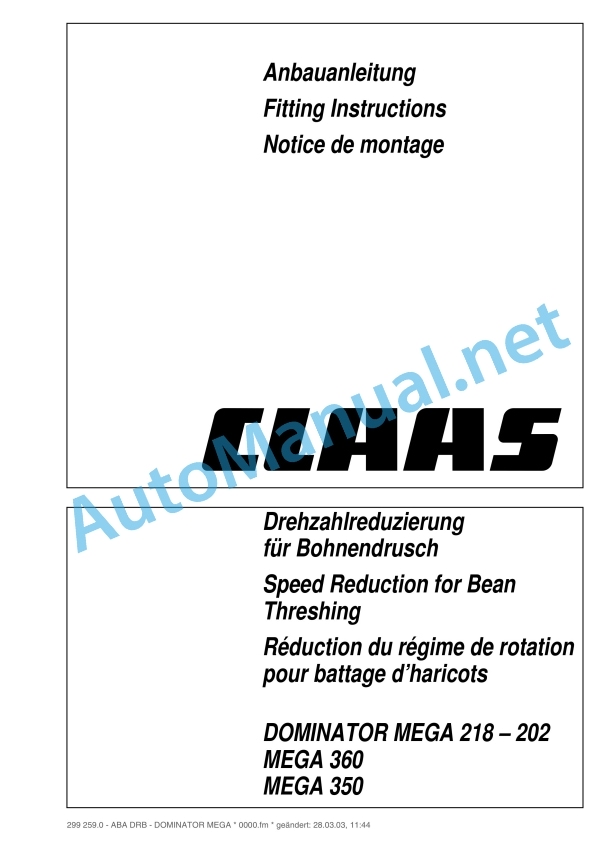 Claas Mega 204 Skd (936) Combines Assembly Instruction EN 5 Claas Mega 204 Skd (936) Combines Assembly Instruction EN - Image 5