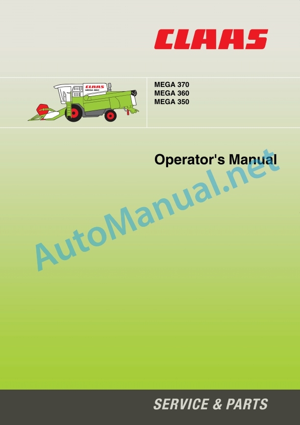 Claas Mega 350 (835) Combines Operator Manual EN 4 Claas Mega 350 (835) Combines Operator Manual EN - Image 4