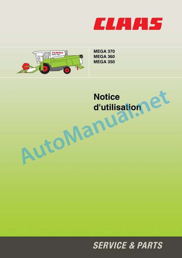 Claas Mega 350 (835) Combines Operator Manual FR 3 Claas Mega 350 (835) Combines Operator Manual FR - Image 3