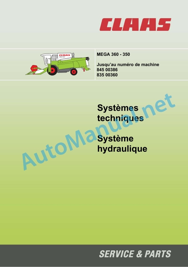 Claas Mega 350 (835) Combines Technical System FR 5 Claas Mega 350 (835) Combines Technical System FR - Image 5
