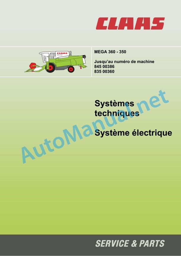 Claas Mega 350 (835) Combines Technical System FR 6 Claas Mega 350 (835) Combines Technical System FR - Image 6