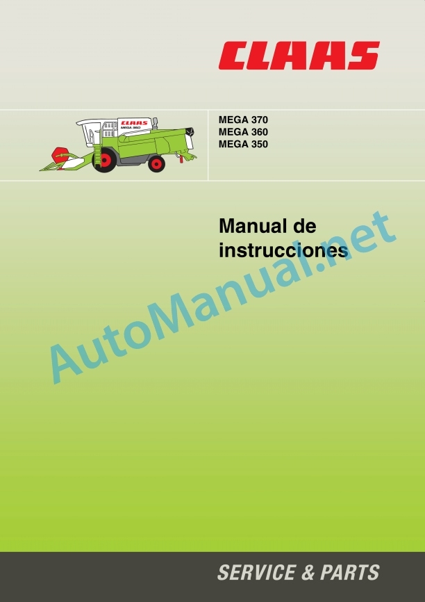Claas Mega 370 360 (845) Combines Operator Manual ES 3 Claas Mega 370 360 (845) Combines Operator Manual ES - Image 3