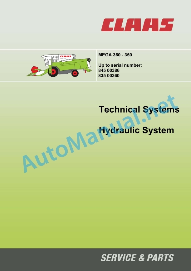 Claas Mega 370 360 (845) Combines Technical System EN 4 Claas Mega 370 360 (845) Combines Technical System EN - Image 4