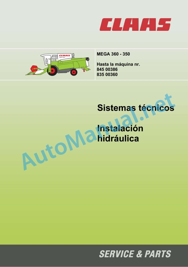 Claas Mega 370 360 (845) Combines Technical System ES 4 Claas Mega 370 360 (845) Combines Technical System ES - Image 4