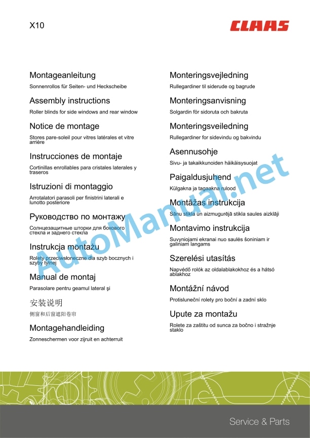Claas Miscellaneous Assembly Instruction EN 10 Claas Miscellaneous Assembly Instruction EN - Image 10