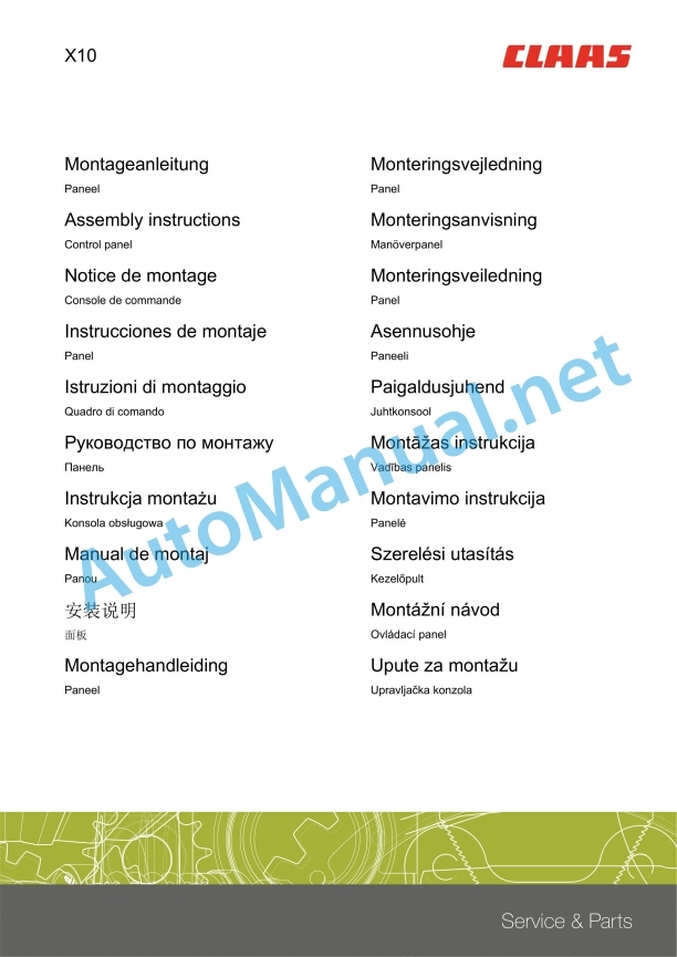 Claas Miscellaneous Assembly Instruction EN 17 Claas Miscellaneous Assembly Instruction EN - Image 17