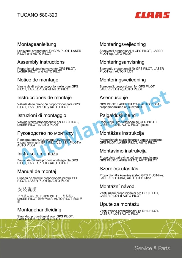 Claas Miscellaneous Assembly Instruction EN 26 Claas Miscellaneous Assembly Instruction EN - Image 26