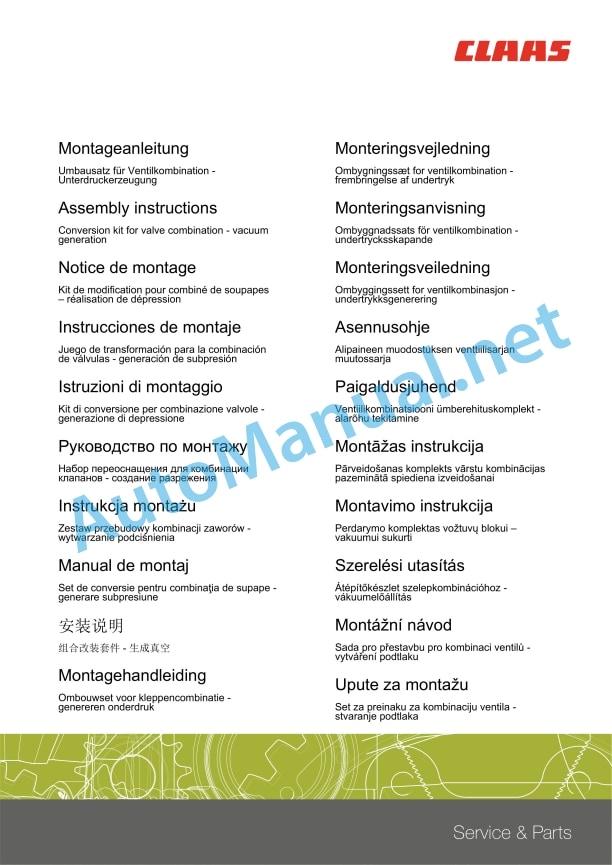 Claas Miscellaneous Assembly Instruction EN 27 Claas Miscellaneous Assembly Instruction EN - Image 27
