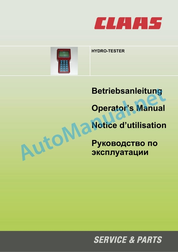Claas Miscellaneous Operator Manual EN 19 Claas Miscellaneous Operator Manual EN - Image 19