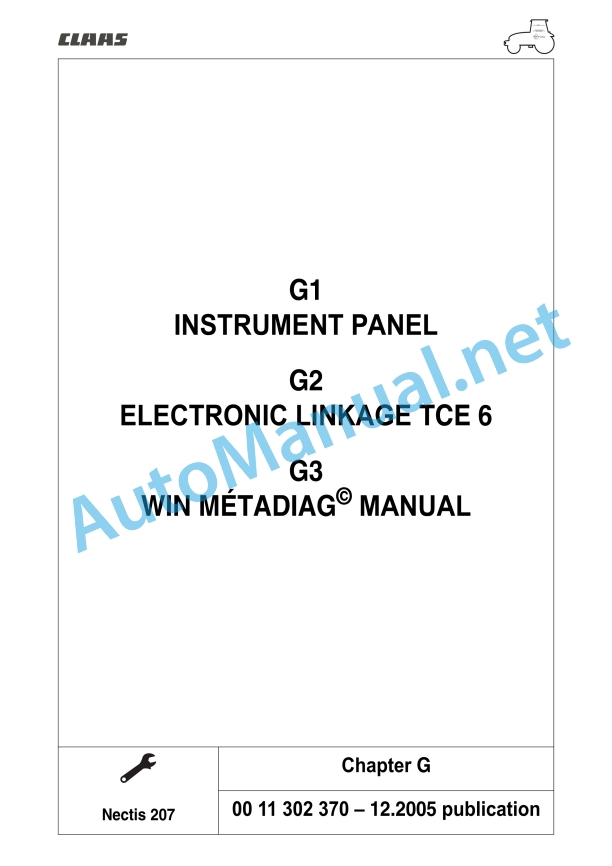 Claas Nectis F 267 257 247 227 2+4Wd (T16) Tractors Repair Manual EN 28 Claas Nectis F 267 257 247 227 2+4Wd (T16) Tractors Repair Manual EN - Image 28