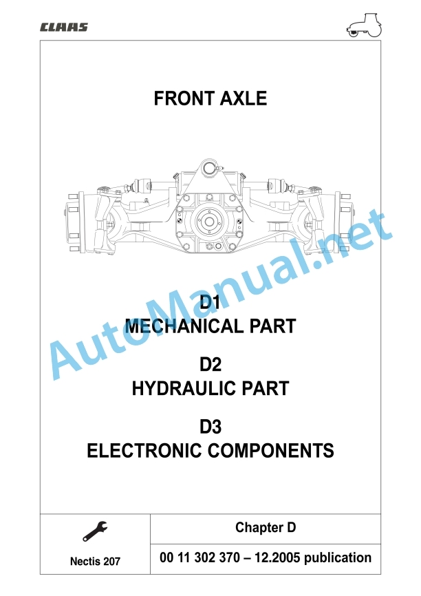 Claas Nectis Ve 237 227 217 2+4Wd (T14) Tractors Repair Manual EN 14 Claas Nectis Ve 237 227 217 2+4Wd (T14) Tractors Repair Manual EN - Image 14