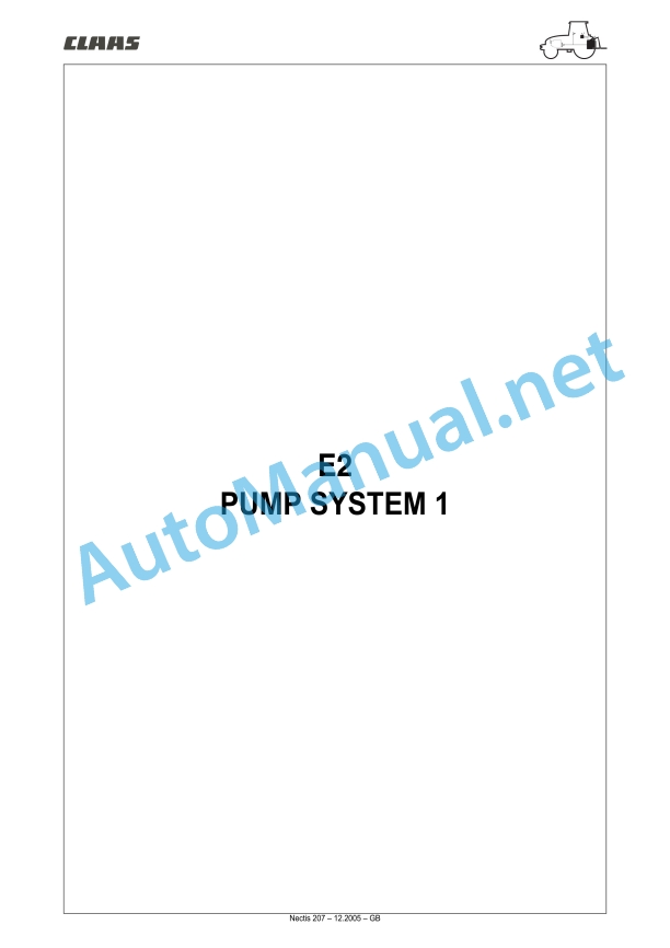 Claas Nectis Ve 237 227 217 2+4Wd (T14) Tractors Repair Manual EN 22 Claas Nectis Ve 237 227 217 2+4Wd (T14) Tractors Repair Manual EN - Image 22