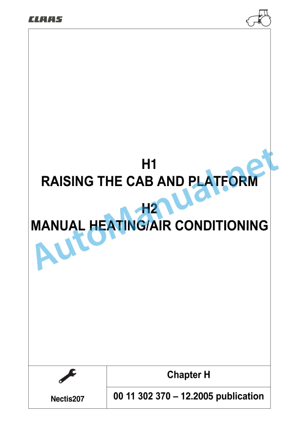 Claas Nectis Ve 237 227 217 2+4Wd (T14) Tractors Repair Manual EN 32 Claas Nectis Ve 237 227 217 2+4Wd (T14) Tractors Repair Manual EN - Image 32