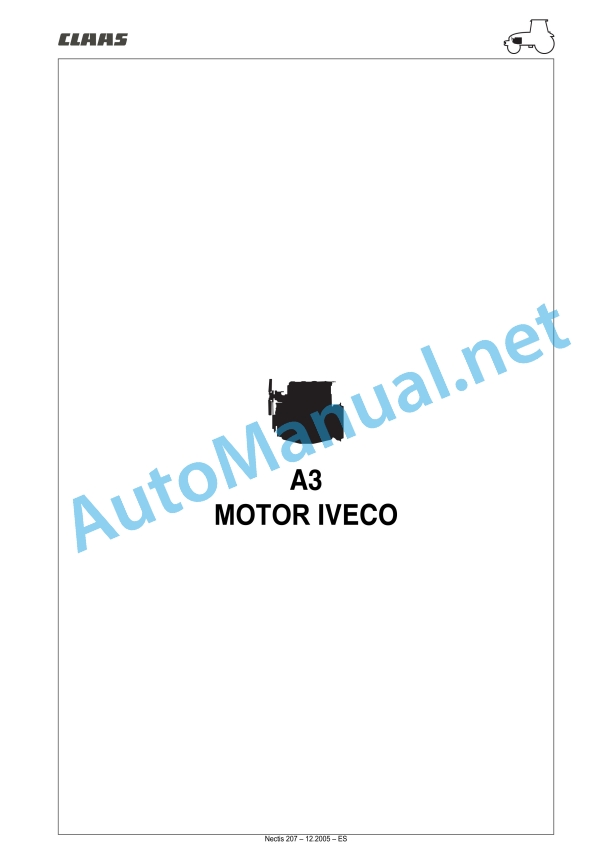 Claas Nectis Ve 237 227 217 2+4Wd (T14) Tractors Repair Manual ES 17 Claas Nectis Ve 237 227 217 2+4Wd (T14) Tractors Repair Manual ES - Image 17