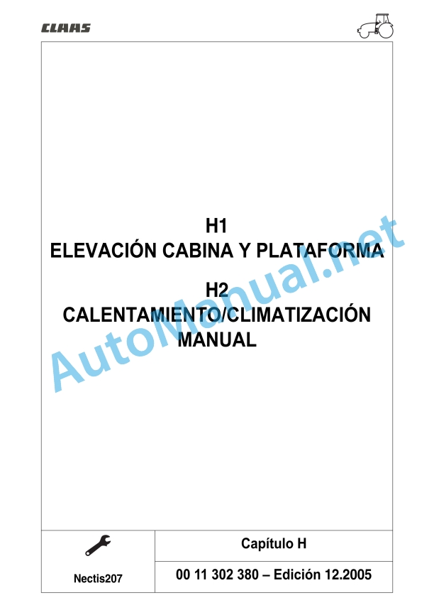 Claas Nectis Vl 267 257 237 227 217 2 (T15) Tractors Repair Manual ES 10 Claas Nectis Vl 267 257 237 227 217 2 (T15) Tractors Repair Manual ES - Image 10