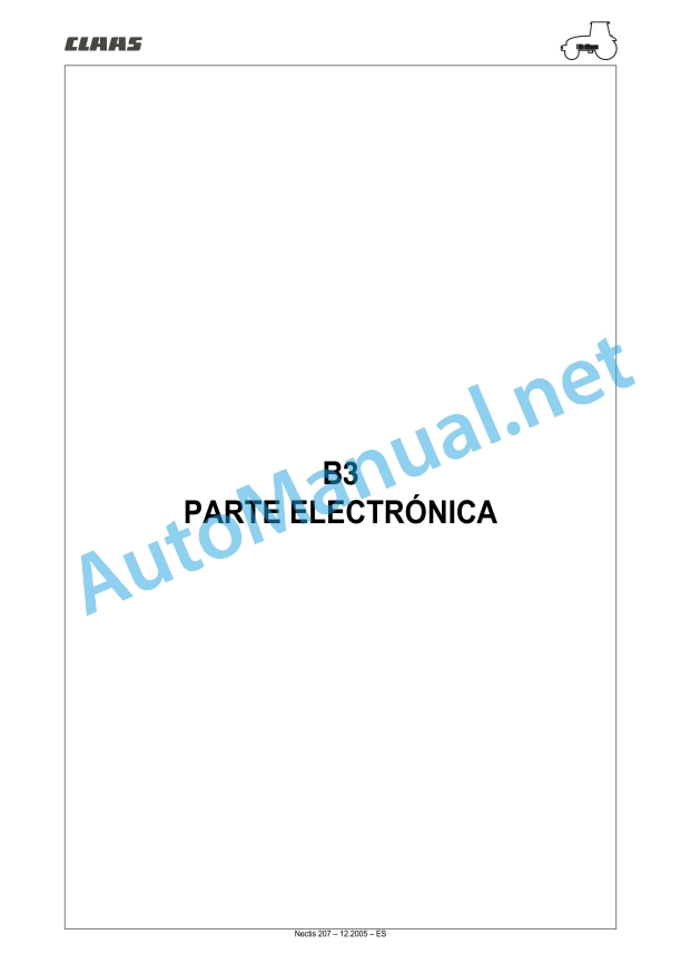 Claas Nectis Vl 267 257 237 227 217 2 (T15) Tractors Repair Manual ES 24 Claas Nectis Vl 267 257 237 227 217 2 (T15) Tractors Repair Manual ES - Image 24