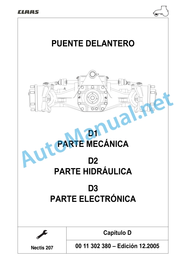 Claas Nectis Vl 267 257 237 227 217 2 (T15) Tractors Repair Manual ES 3 Claas Nectis Vl 267 257 237 227 217 2 (T15) Tractors Repair Manual ES - Image 3