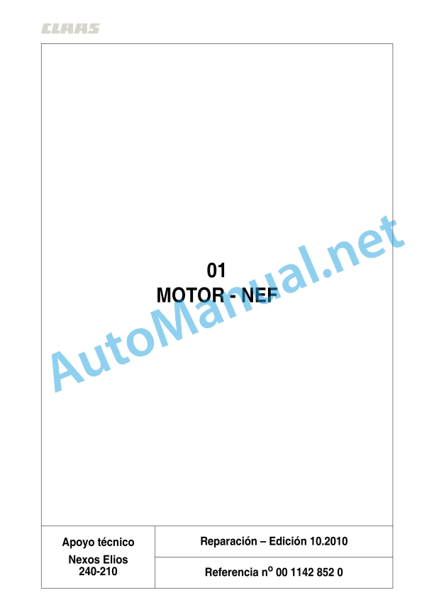 Claas Nexos 230-220 Fb (A29) Tractors Repair Manual ES 13 Claas Nexos 230-220 Fb (A29) Tractors Repair Manual ES - Image 13