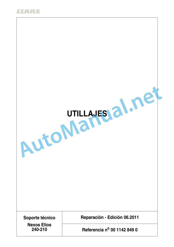 Claas Nexos 230-220 Fb (A29) Tractors Repair Manual ES 8 Claas Nexos 230-220 Fb (A29) Tractors Repair Manual ES - Image 8