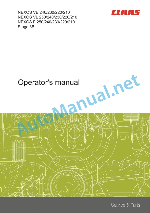 Claas Nexos 250-210 Opencabin Stage 3B (A47) Tractors Operator Manual EN 4 Claas Nexos 250-210 Opencabin Stage 3B (A47) Tractors Operator Manual EN - Image 4