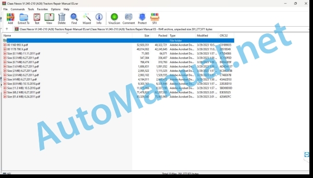 Claas Nexos Vl 240-210 (A26) Tractors Repair Manual ES