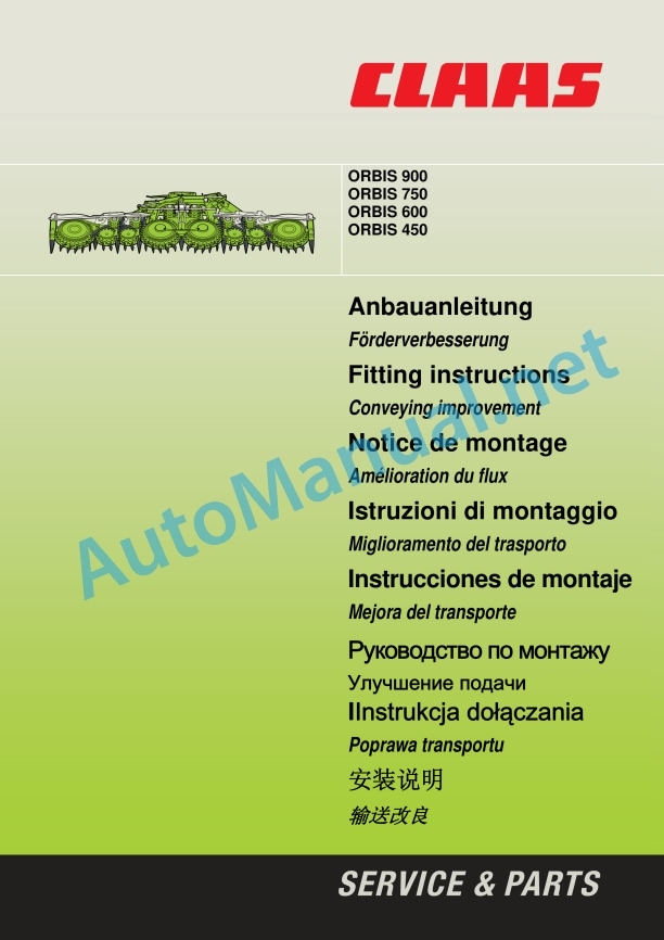 Claas Orbis 450 (657) Forage Harvesters Assembly Instruction EN 21 Claas Orbis 450 (657) Forage Harvesters Assembly Instruction EN - Image 21
