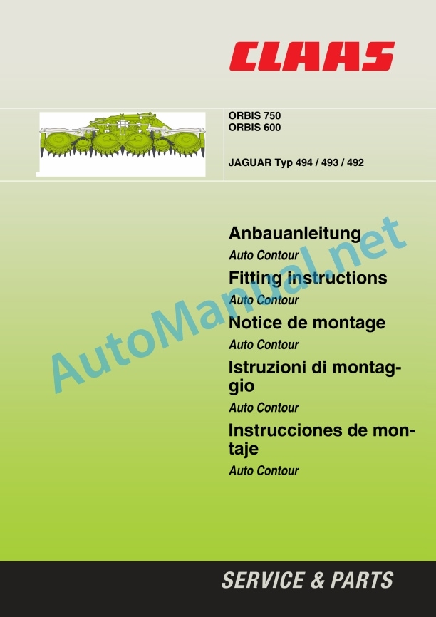 Claas Orbis 600 (658) Forage Harvesters Assembly Instruction EN 22 Claas Orbis 600 (658) Forage Harvesters Assembly Instruction EN - Image 22