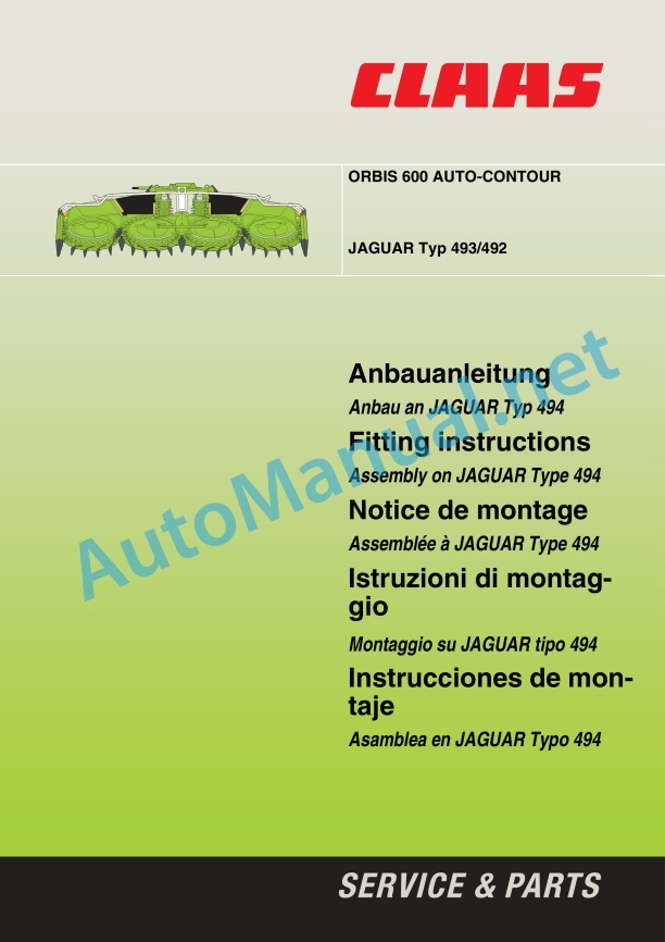 Claas Orbis 600 (658) Forage Harvesters Assembly Instruction EN 28 Claas Orbis 600 (658) Forage Harvesters Assembly Instruction EN - Image 28